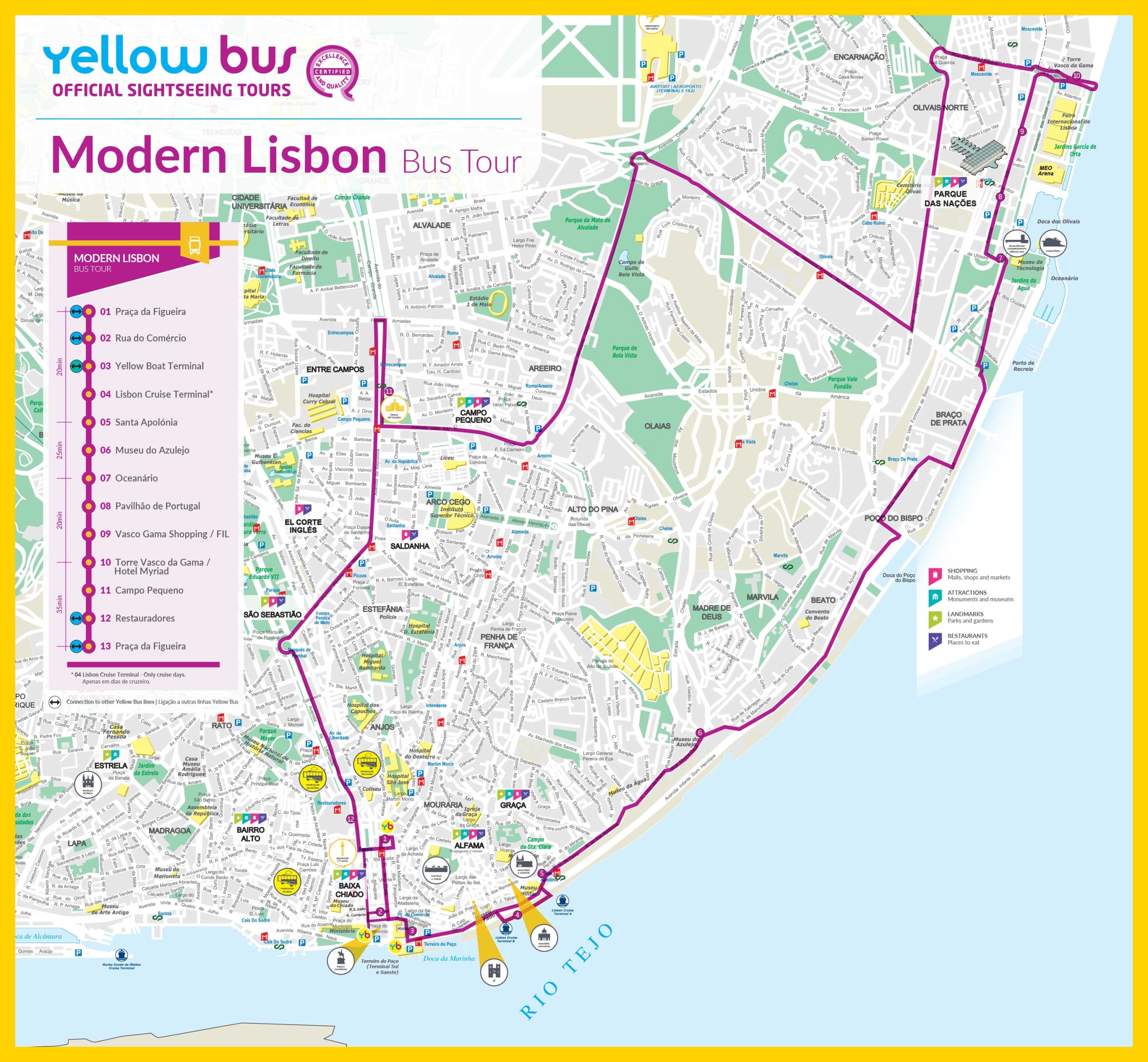 lisbon tourist bus map